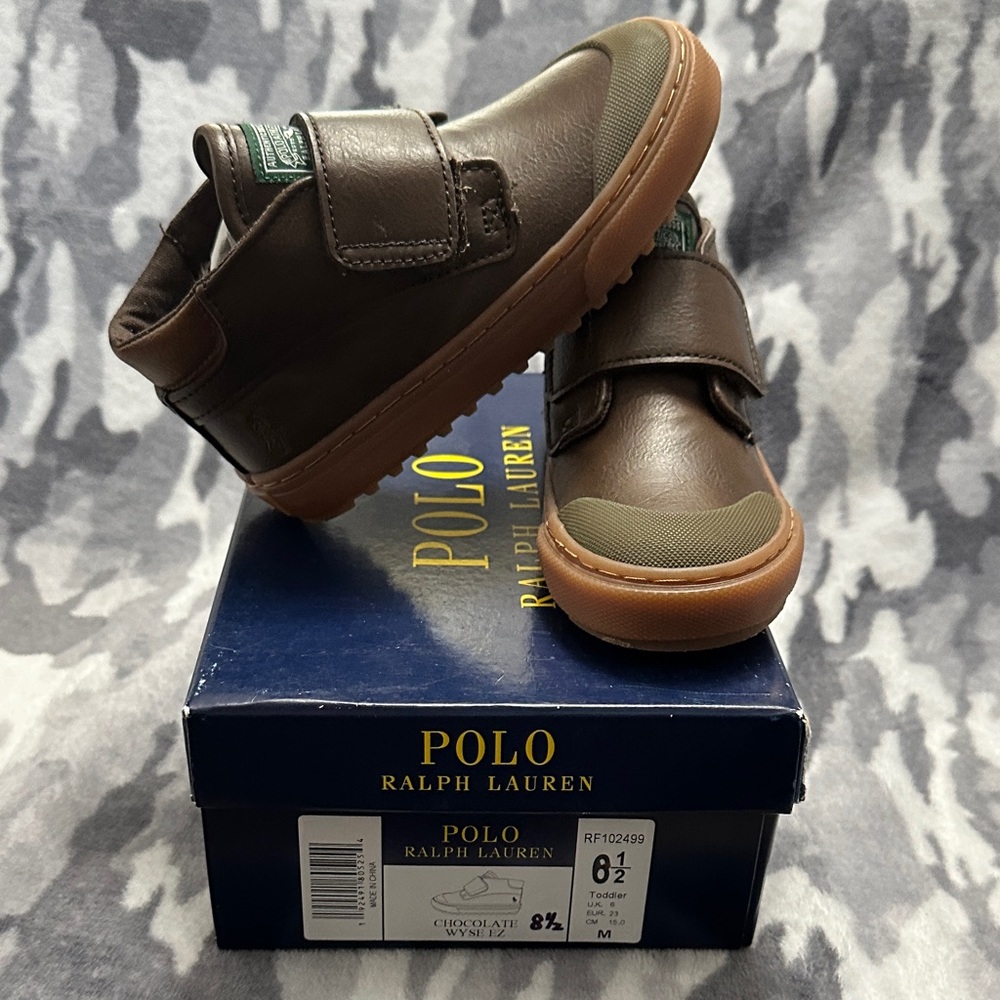 Polo by Ralph Lauren Wyse Kids Dark Brown Sneakers